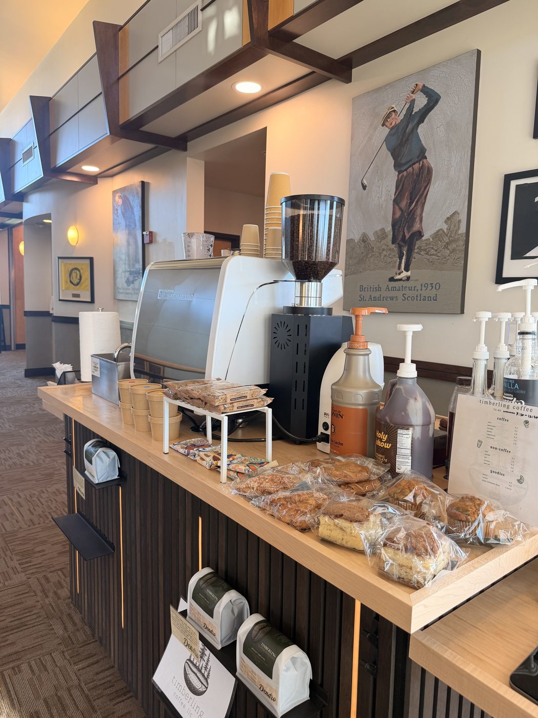 The cart with the pastry case out